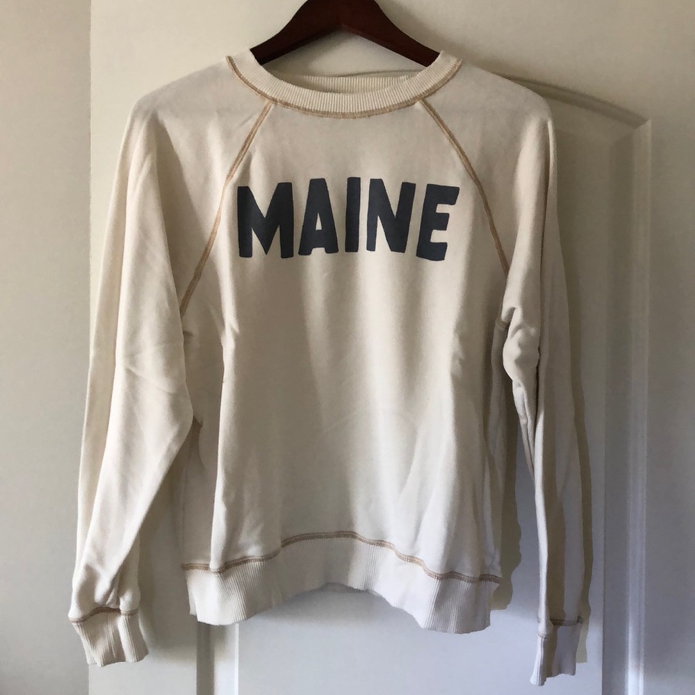 American Eagle “MAINE” cream sweatshirt